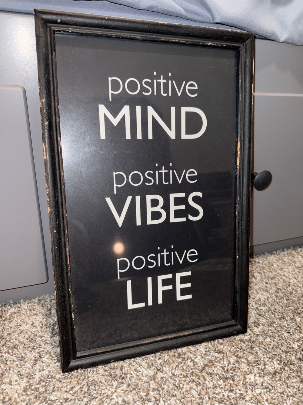 Black "Positive Mind Positive Vibes Positive Life" Wall Decor